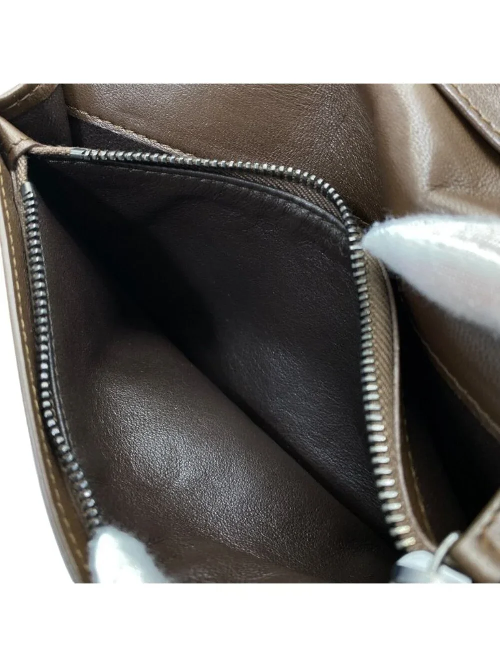Bottega Veneta Wallet Bifold Intrecciato Karung Leather Brown Compact Capacity